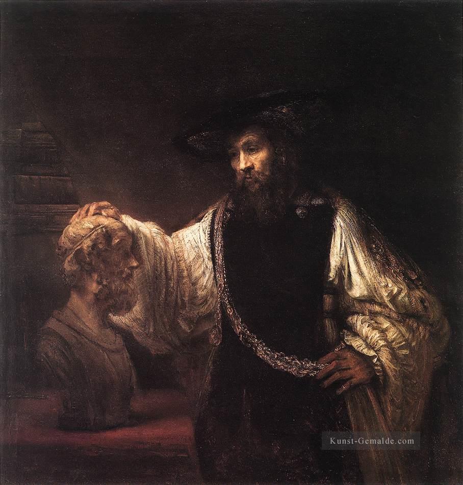 Aristoteles mit einer Büste von Homer Porträt Rembrandt Ölgemälde